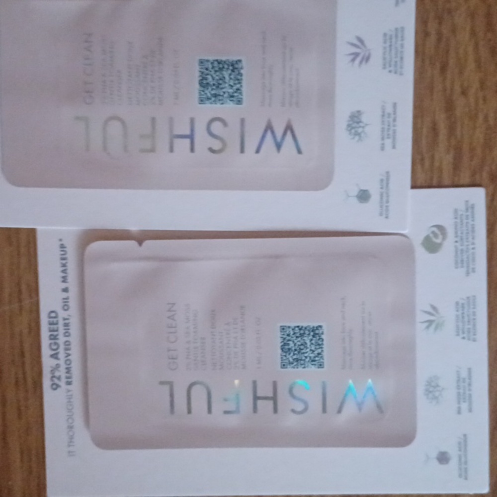 2 x Wishful Get Clean Cleanser 1 ml